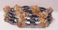 Citrine Magnetic Bracelet, Wrap, Anklet, Necklace